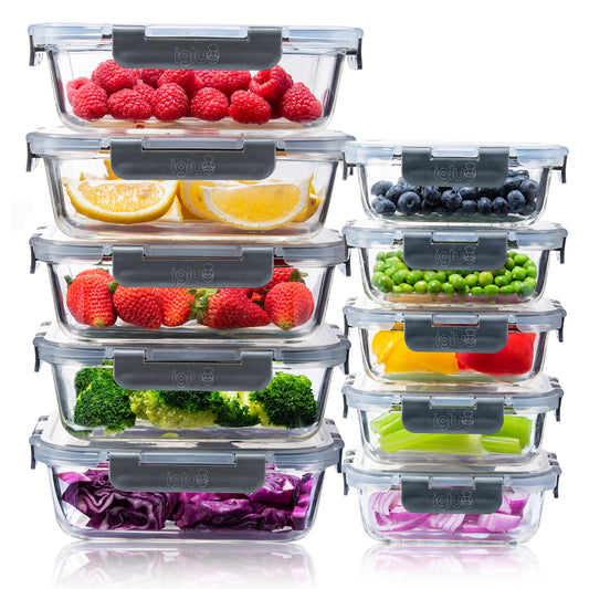 Igluu Meal Prep Glas Lebensmittel Frischhaltedosen 10 Stück