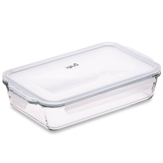 Glas-Lasagne-Schale mit Deckel - 2,2 Liter