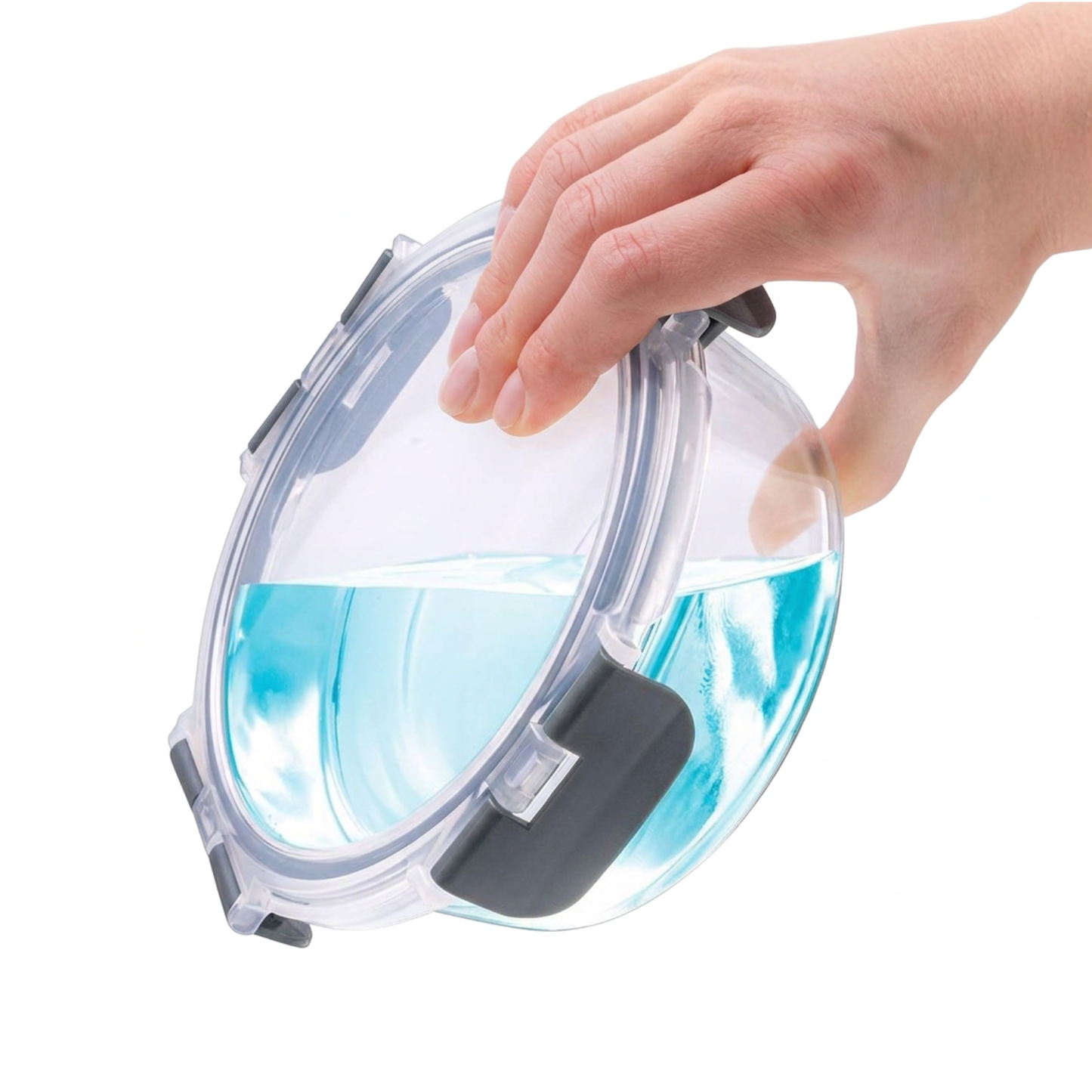 Round Glass Food Storage Containers with Airtight Lids - 650 ml - 5 Pack