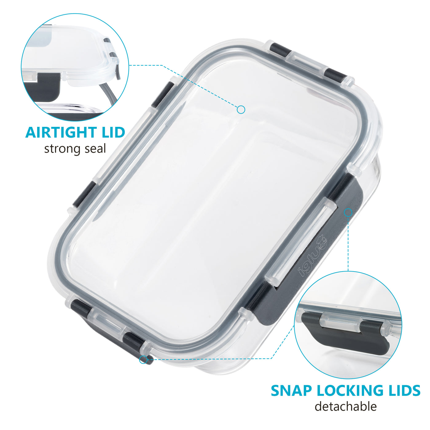 Igluu Meal Prep Glas Lebensmittel Frischhaltedosen 10 Stück