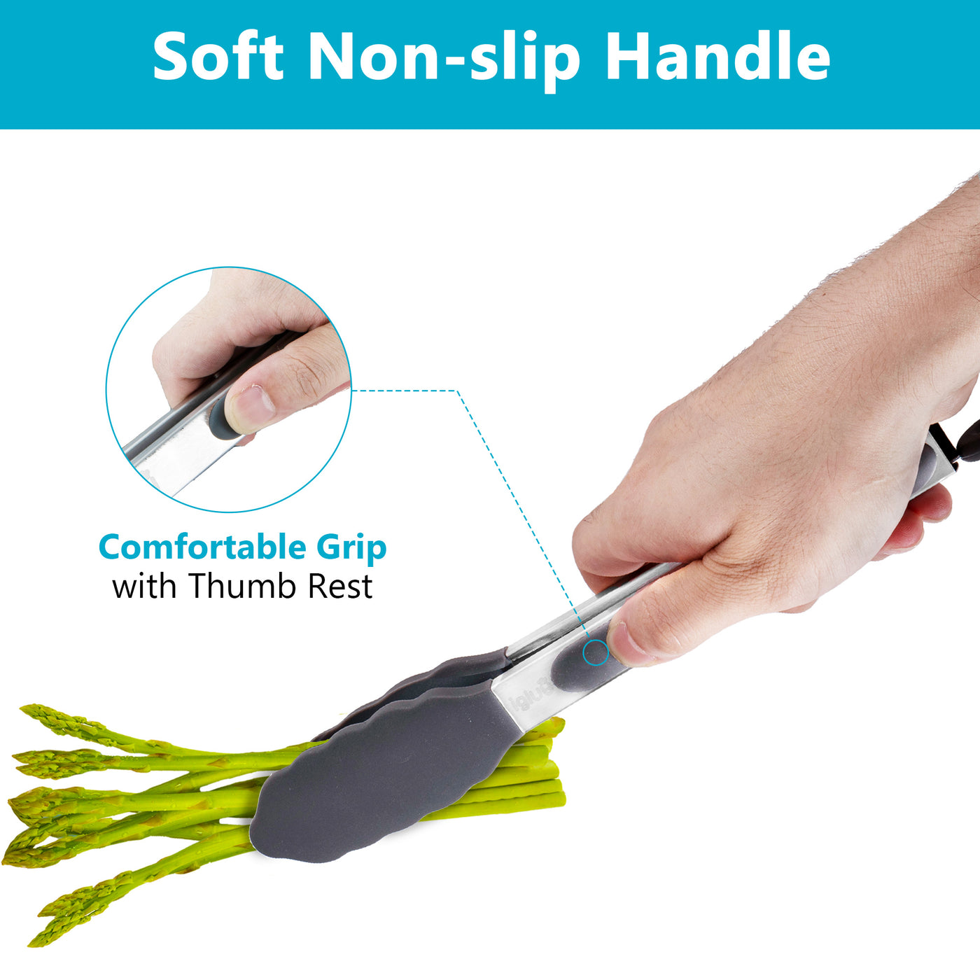 Kitchen Tongs with Silicone Tips