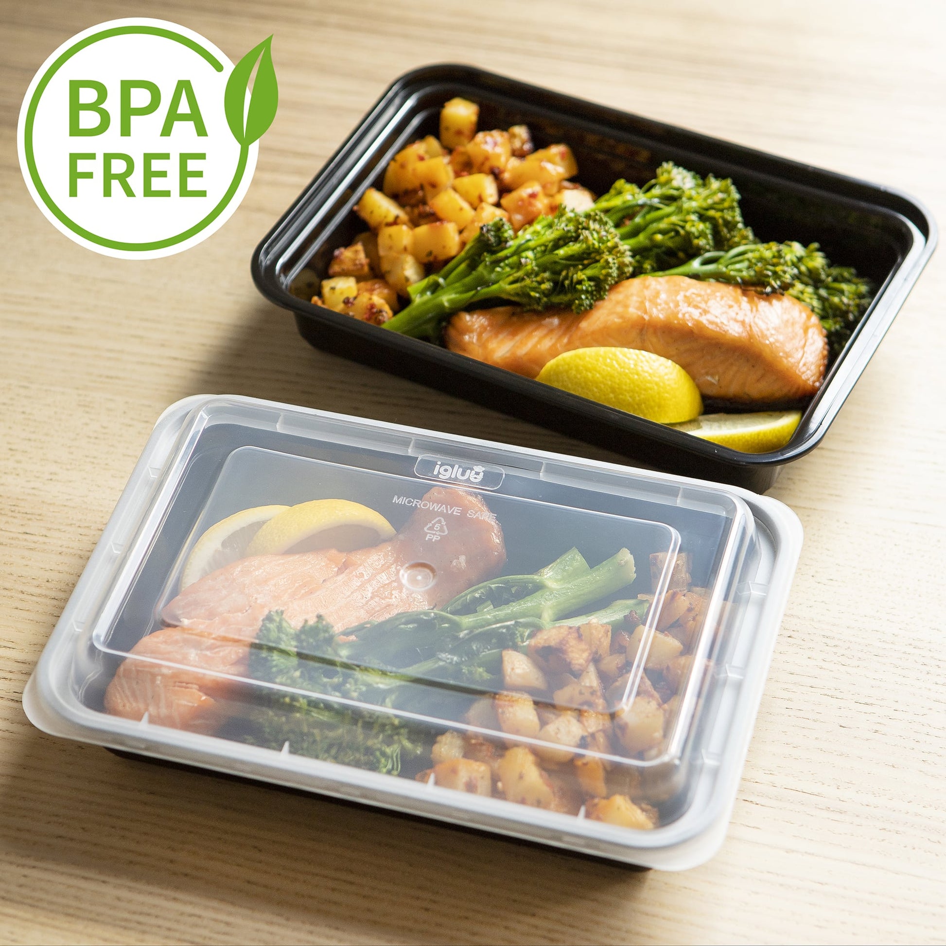 meal prep aufbewahrung 1-Fach-Behälter für Mahlzeiten mit luftdichten Deckeln -