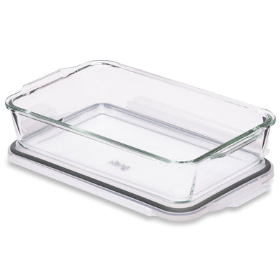 Glas-Lasagne-Schale mit Deckel - 2,2 Liter